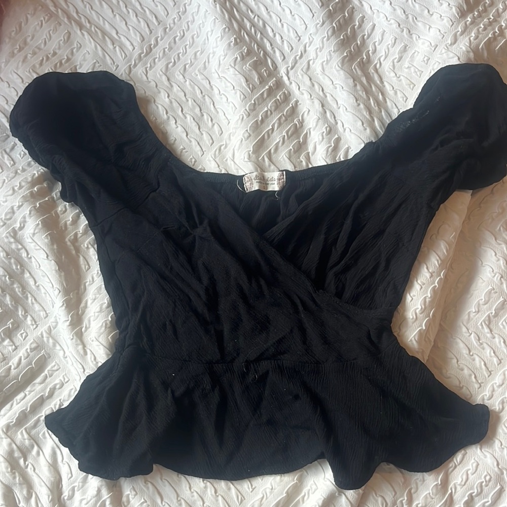 Altar'd State Black Crossover Top